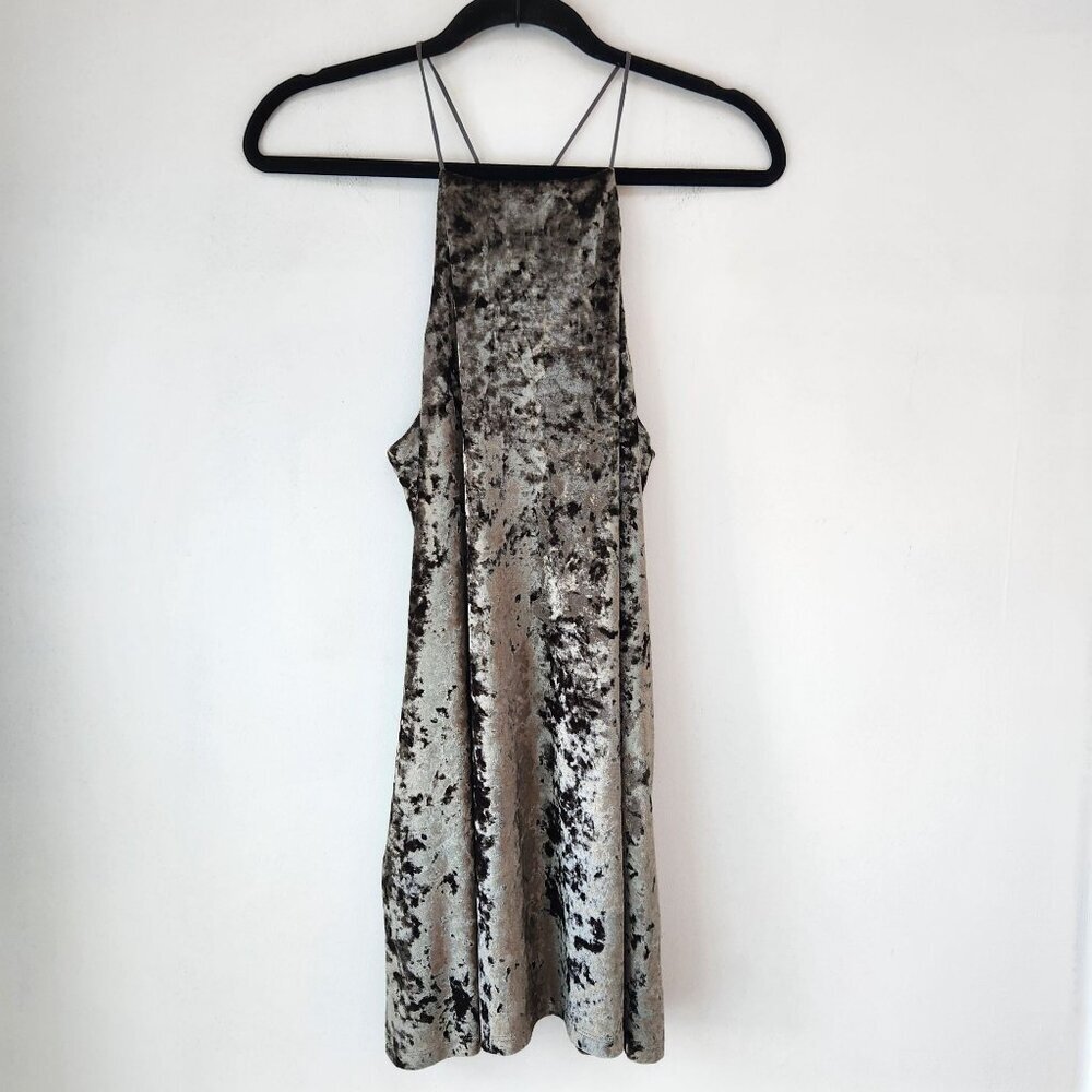 NBD Revolve Green Crushed Velvet Mini Dress Shift Cocktail Women's S - Picture 2 of 8